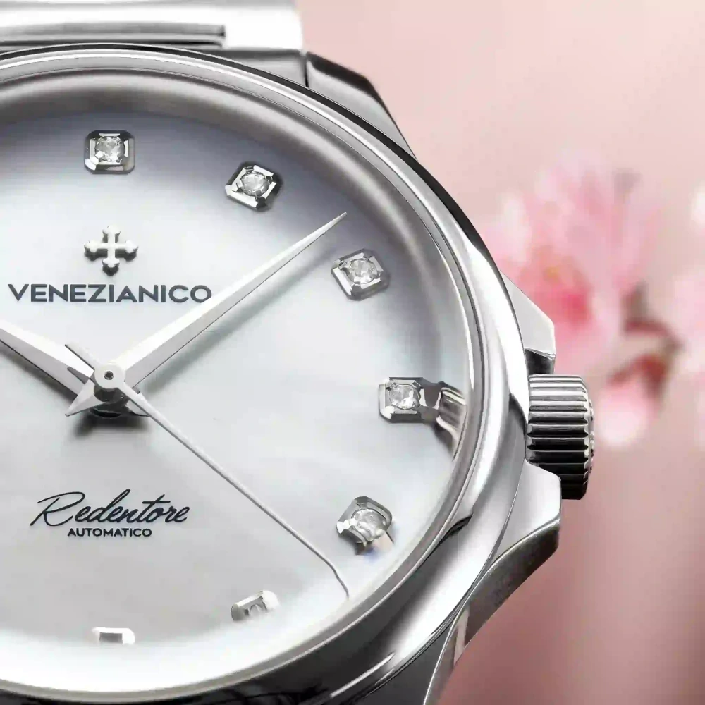 Dámske automatické hodinky VENEZIANICO REDENTORE 36 DIAMONDS - 1121520C + krabička