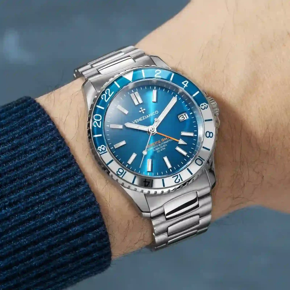 Pánske automatické hodinky VENEZIANICO NEREIDE GMT - 3521502C + krabička