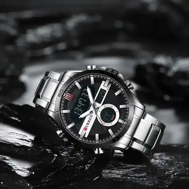 Pánske hodinky CURREN 8384 (zc023a) - DUAL TIME + krabička