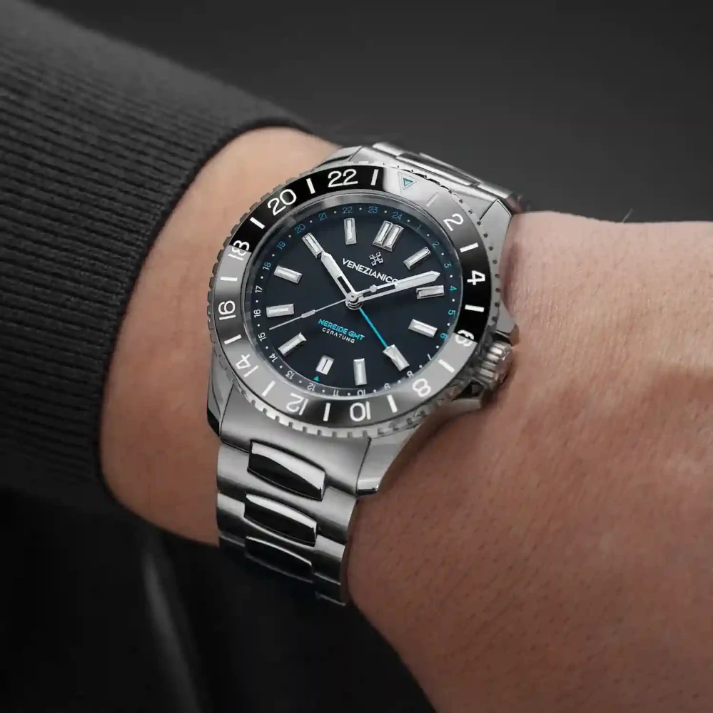 Pánske automatické hodinky VENEZIANICO NEREIDE GMT CERATUNG™ - 4821501C + krabička