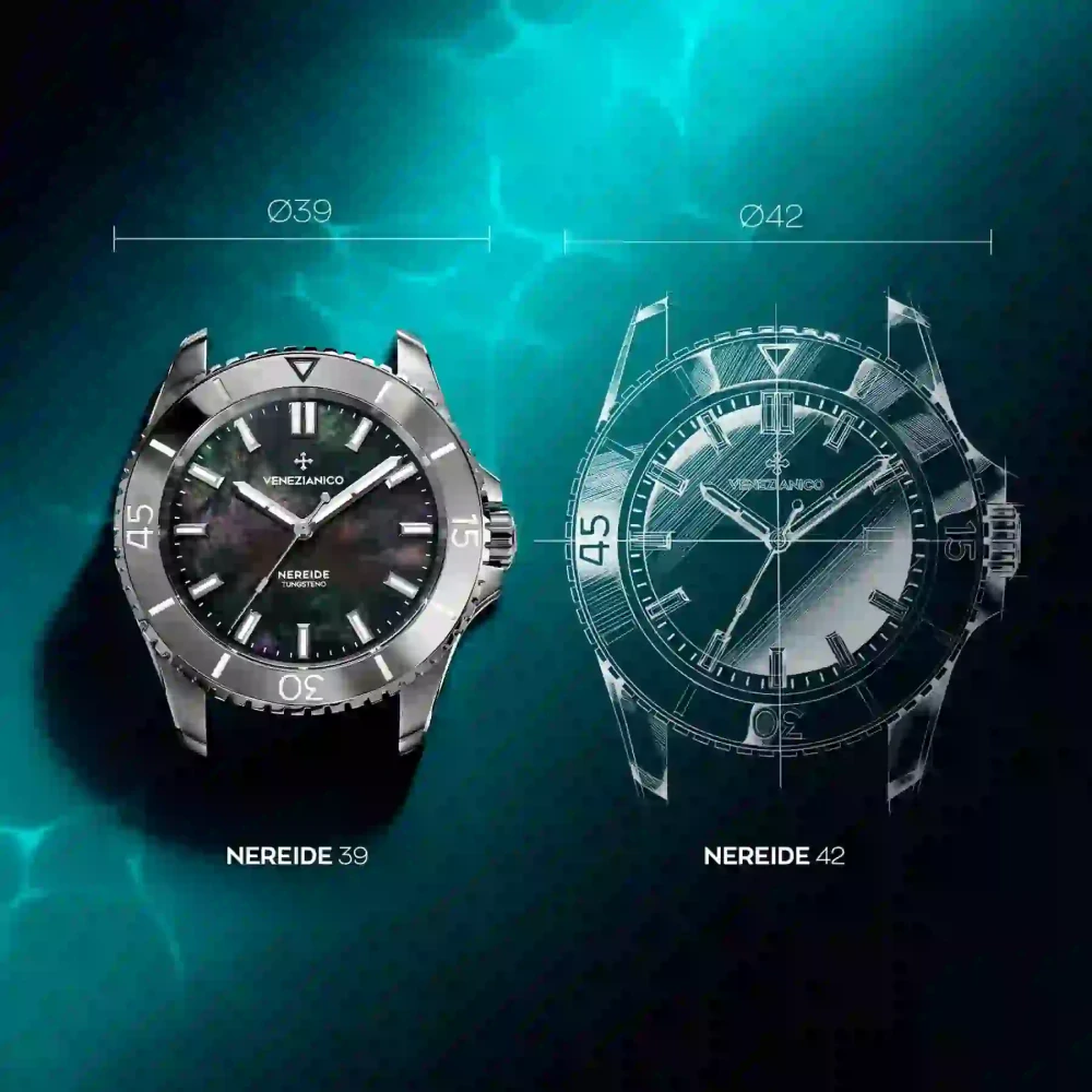 Pánske automatické hodinky VENEZIANICO NEREIDE TUNGSTENO 39 - 3121540C + krabička